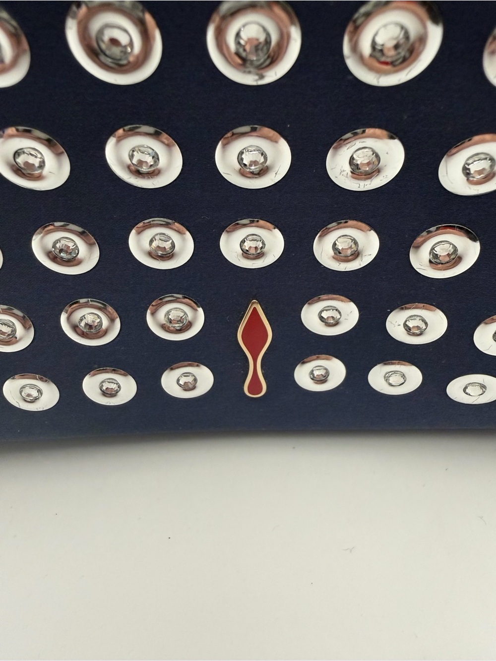 Christian Louboutin Eloise Top Handle Bag Embellished Printed Satin Mini. W/COA - Picture 8 of 14
